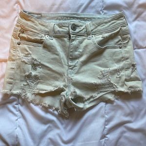 American Eagle Light Wash Blue Super Stretch Shorts